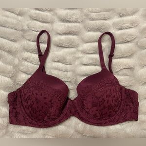 Victoria's Secret Lace Bra in Deep Burgundy